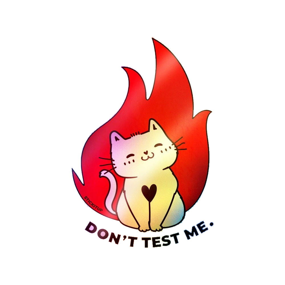 Don't Test Me Holographic Stickers